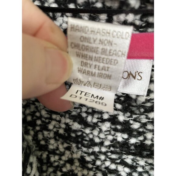 Drapers and Damons Sz 1X Chunky Open Front Fringe Sweater Vest Coastal Grandma - Picture 5 of 10